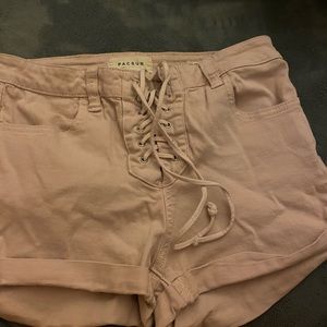 Super cute pale pink pacsun jean shorts!!